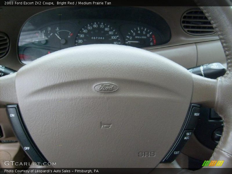 Bright Red / Medium Prairie Tan 2003 Ford Escort ZX2 Coupe