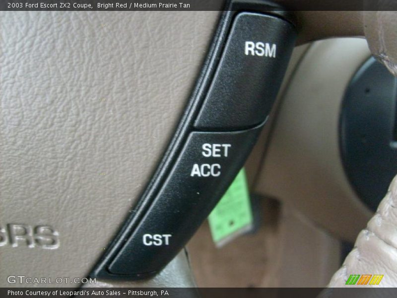 Controls of 2003 Escort ZX2 Coupe