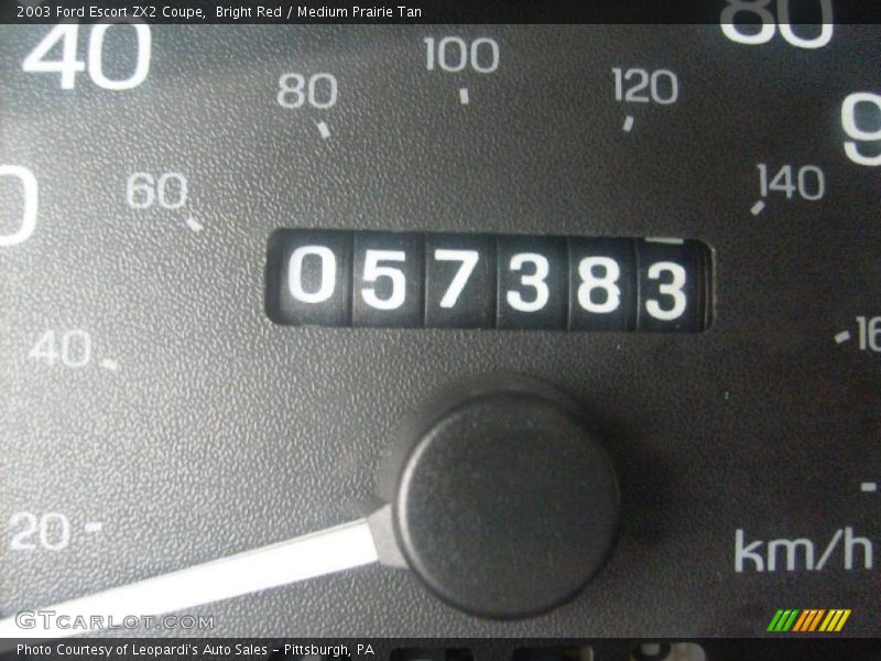 Bright Red / Medium Prairie Tan 2003 Ford Escort ZX2 Coupe