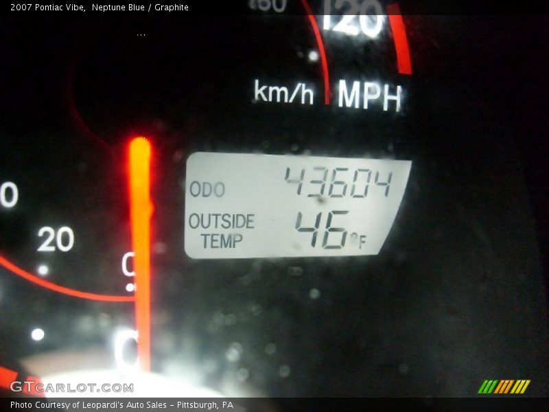 Neptune Blue / Graphite 2007 Pontiac Vibe