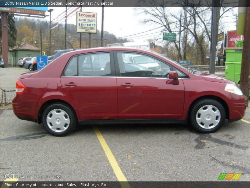 Sonoma Sunset / Charcoal 2008 Nissan Versa 1.8 S Sedan