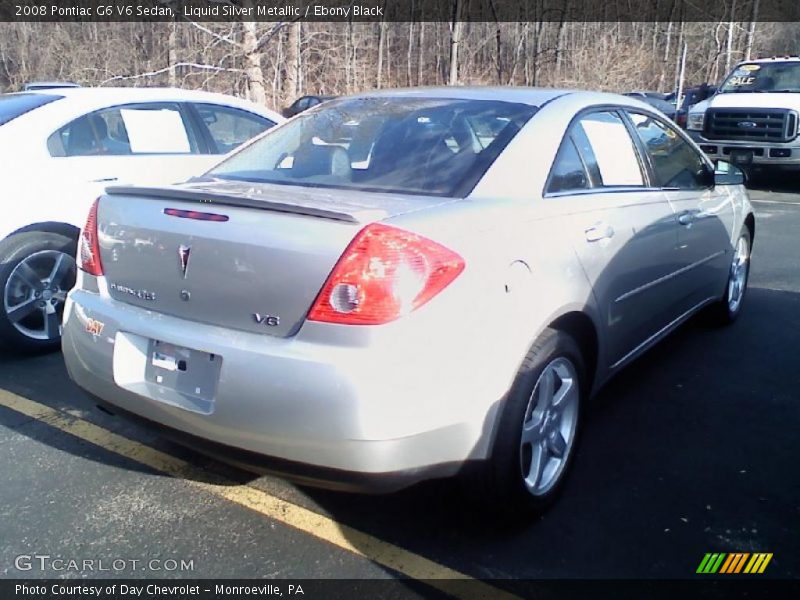 Liquid Silver Metallic / Ebony Black 2008 Pontiac G6 V6 Sedan