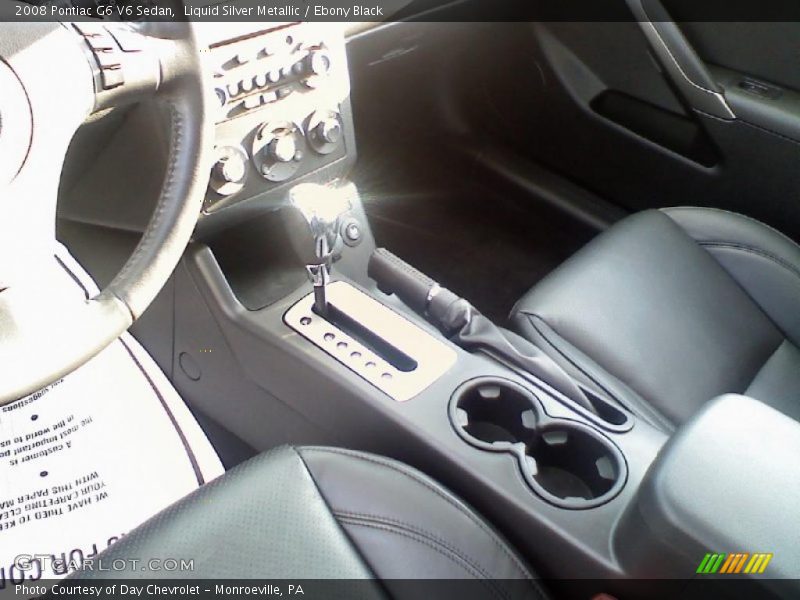 Liquid Silver Metallic / Ebony Black 2008 Pontiac G6 V6 Sedan