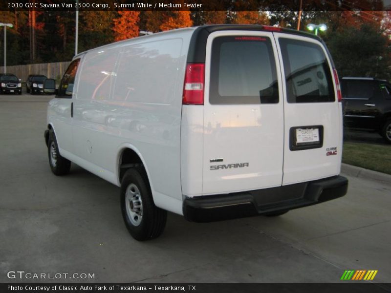 Summit White / Medium Pewter 2010 GMC Savana Van 2500 Cargo