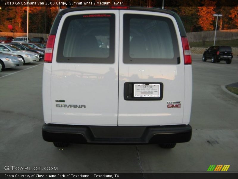 Summit White / Medium Pewter 2010 GMC Savana Van 2500 Cargo