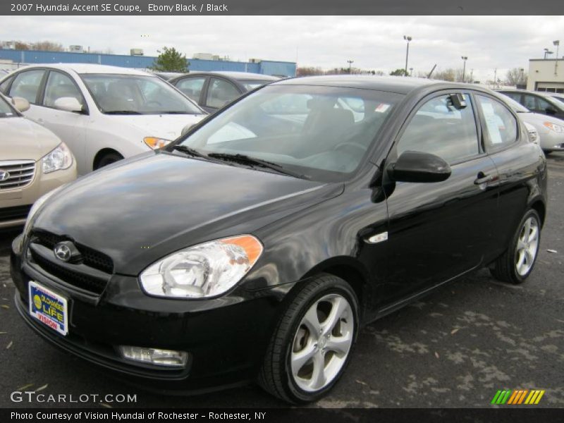 Ebony Black / Black 2007 Hyundai Accent SE Coupe