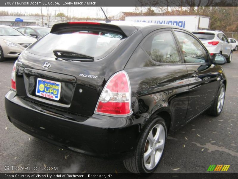 Ebony Black / Black 2007 Hyundai Accent SE Coupe