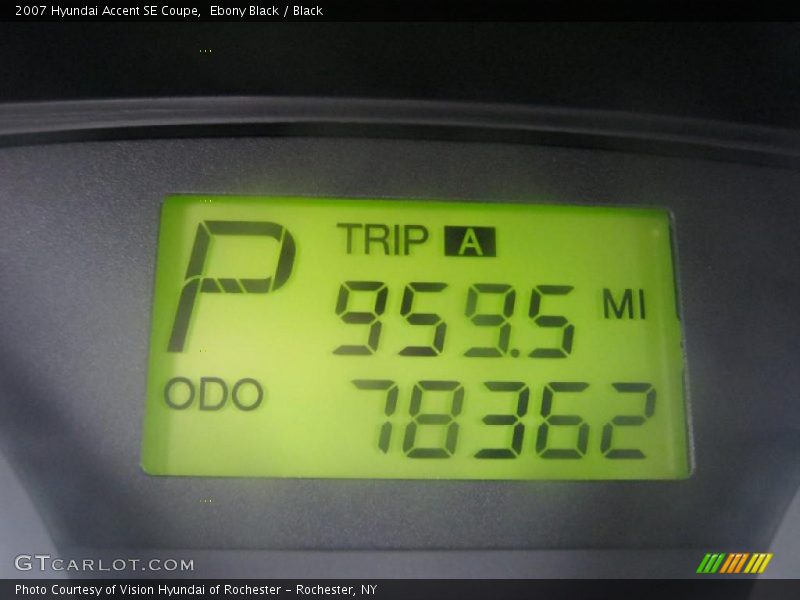 Ebony Black / Black 2007 Hyundai Accent SE Coupe