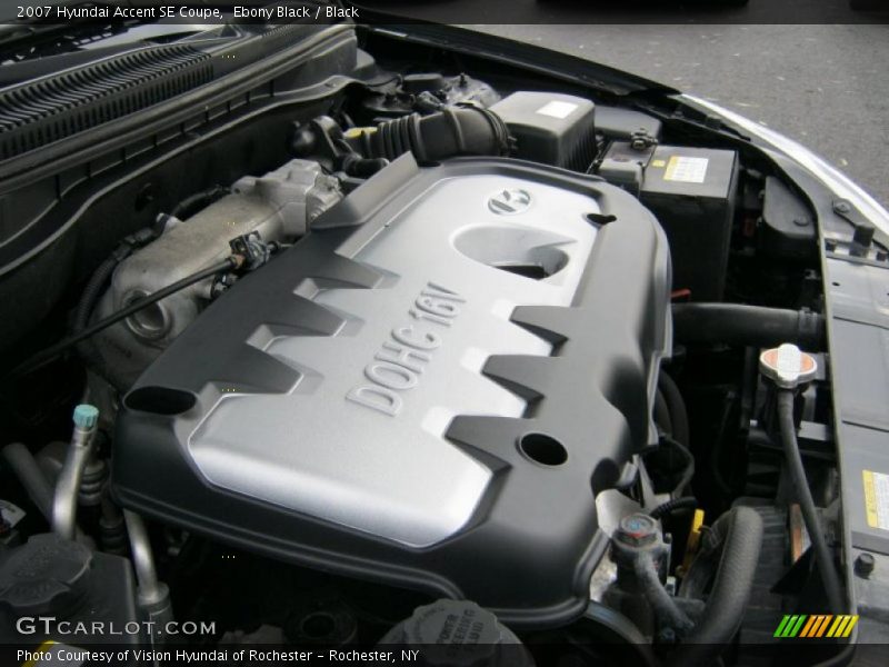 Ebony Black / Black 2007 Hyundai Accent SE Coupe