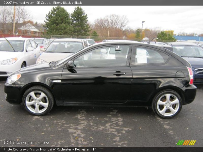 Ebony Black / Black 2007 Hyundai Accent SE Coupe