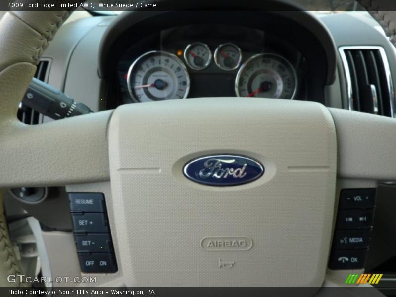 White Suede / Camel 2009 Ford Edge Limited AWD