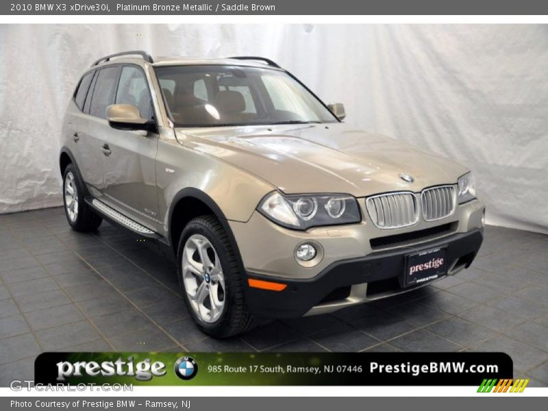 Platinum Bronze Metallic / Saddle Brown 2010 BMW X3 xDrive30i