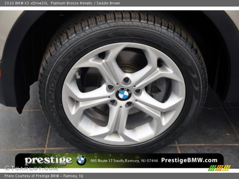 Platinum Bronze Metallic / Saddle Brown 2010 BMW X3 xDrive30i