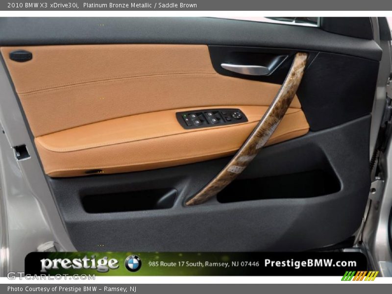 Platinum Bronze Metallic / Saddle Brown 2010 BMW X3 xDrive30i