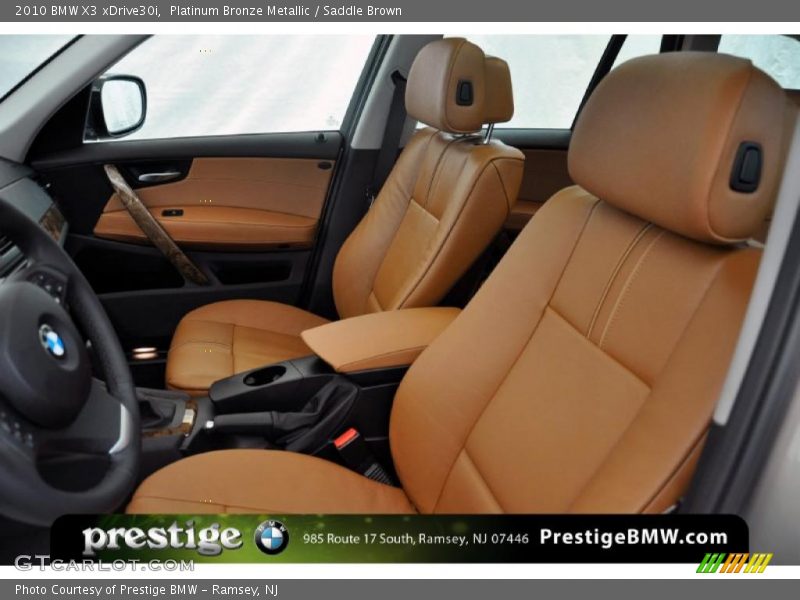 Platinum Bronze Metallic / Saddle Brown 2010 BMW X3 xDrive30i
