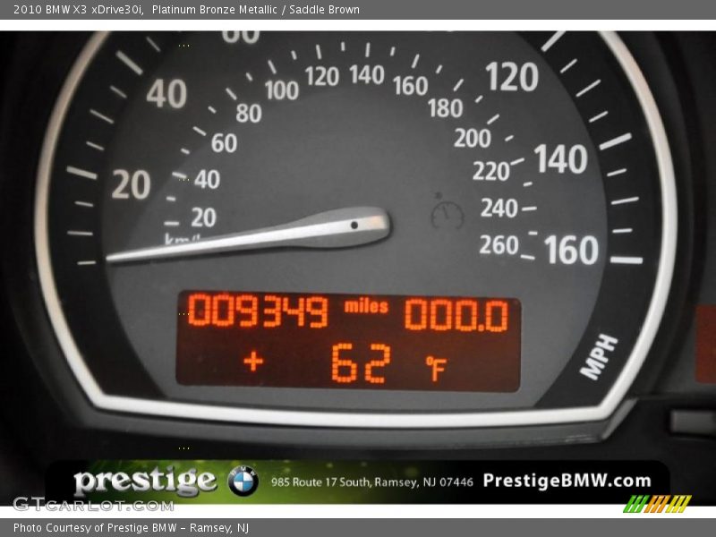 Platinum Bronze Metallic / Saddle Brown 2010 BMW X3 xDrive30i