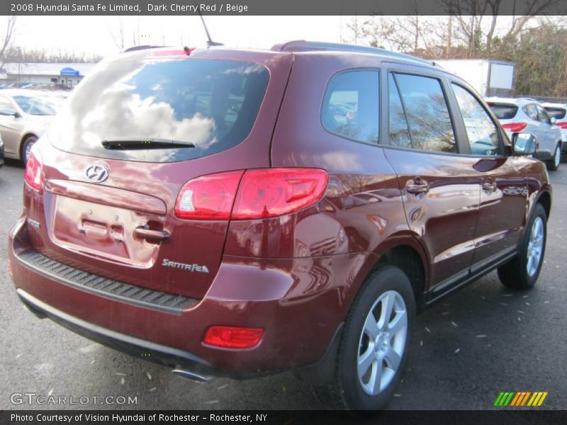 Dark Cherry Red / Beige 2008 Hyundai Santa Fe Limited