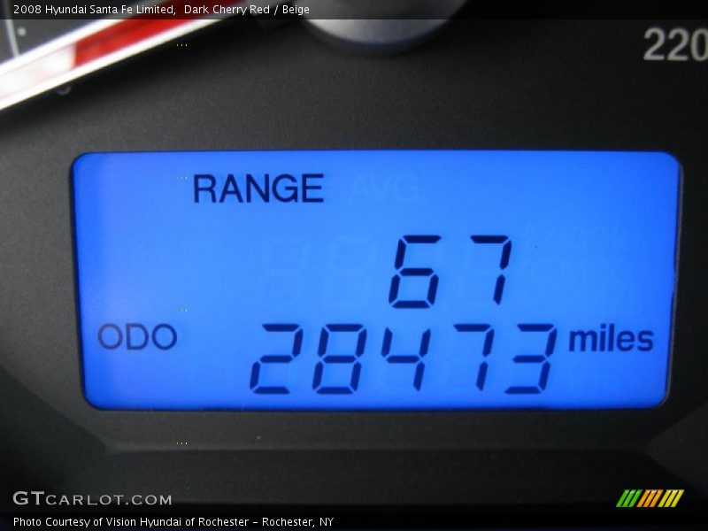 Dark Cherry Red / Beige 2008 Hyundai Santa Fe Limited