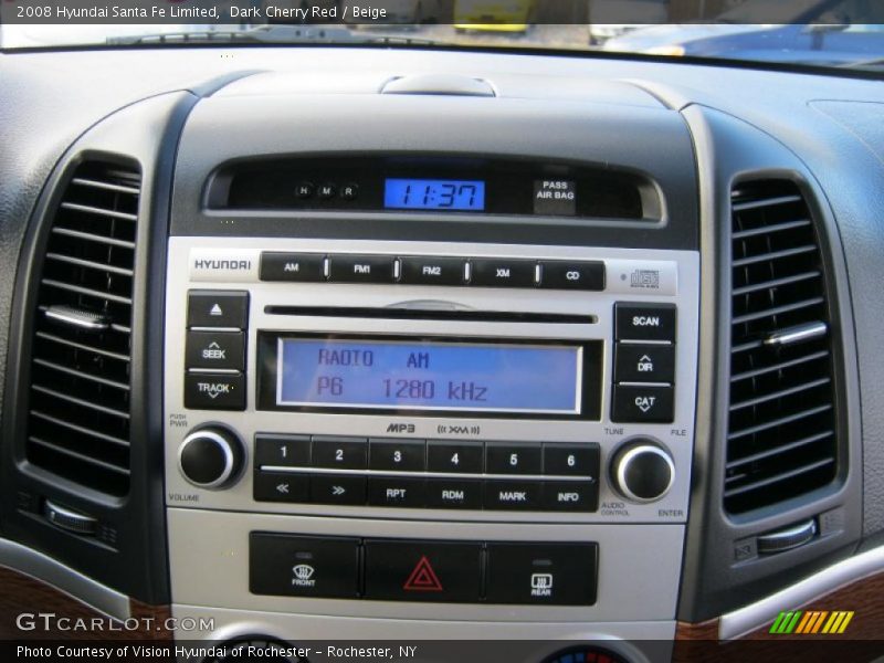 Dark Cherry Red / Beige 2008 Hyundai Santa Fe Limited
