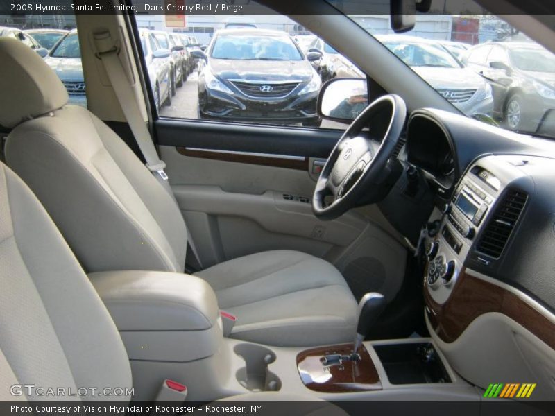 Dark Cherry Red / Beige 2008 Hyundai Santa Fe Limited