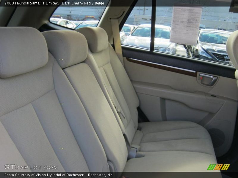 Dark Cherry Red / Beige 2008 Hyundai Santa Fe Limited