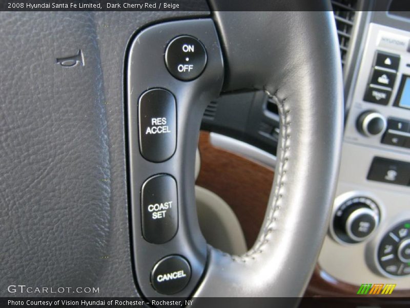 Dark Cherry Red / Beige 2008 Hyundai Santa Fe Limited