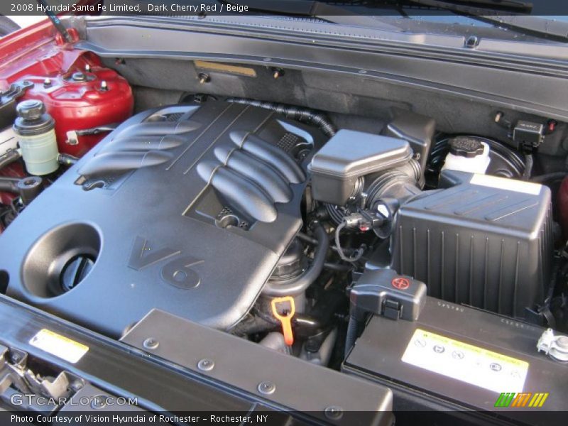 Dark Cherry Red / Beige 2008 Hyundai Santa Fe Limited