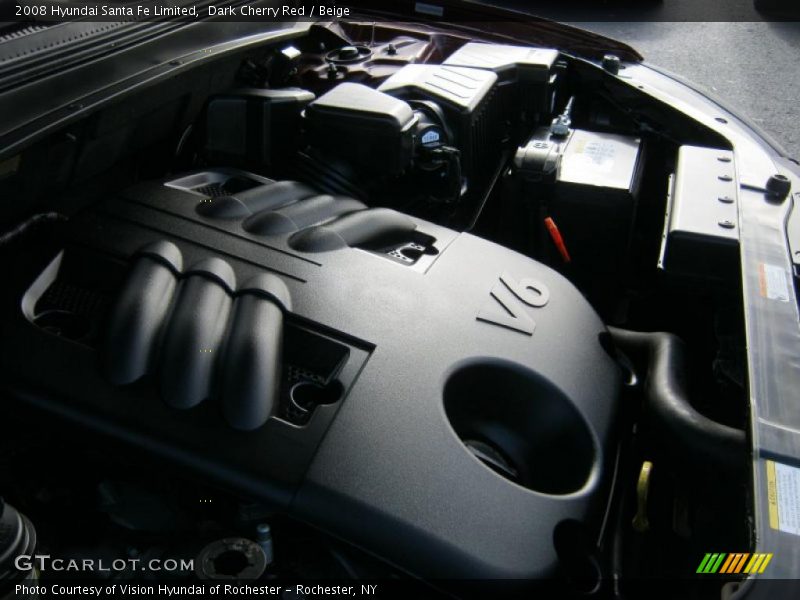Dark Cherry Red / Beige 2008 Hyundai Santa Fe Limited