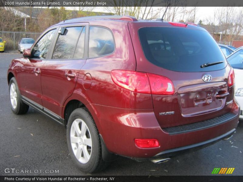 Dark Cherry Red / Beige 2008 Hyundai Santa Fe Limited