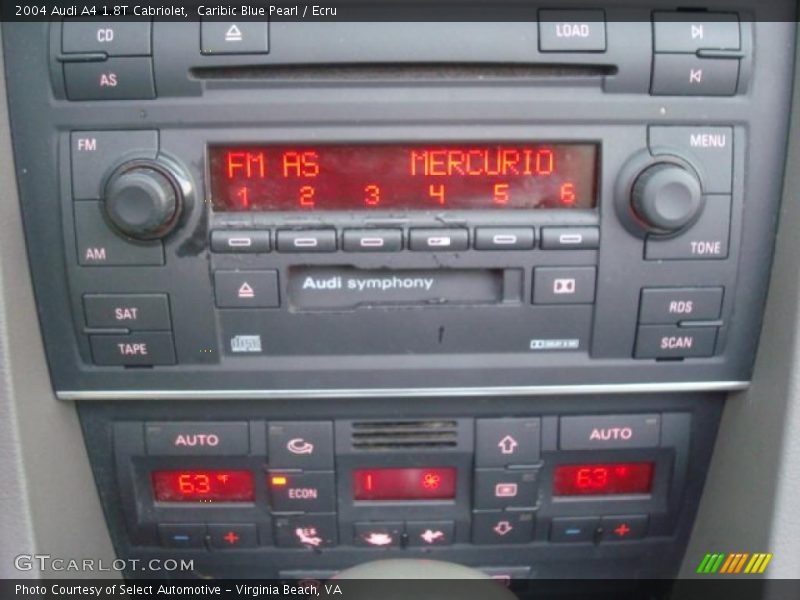 Controls of 2004 A4 1.8T Cabriolet