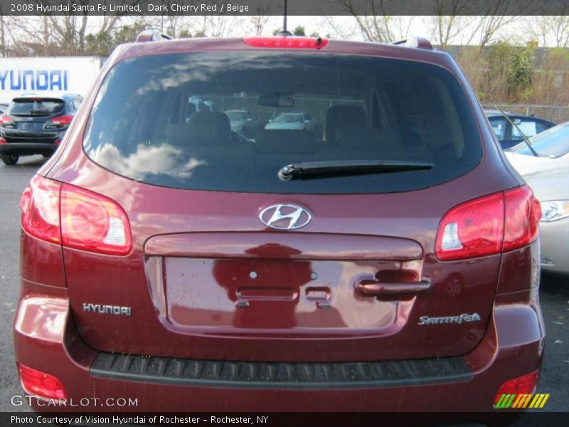 Dark Cherry Red / Beige 2008 Hyundai Santa Fe Limited