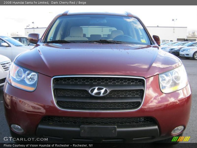 Dark Cherry Red / Beige 2008 Hyundai Santa Fe Limited