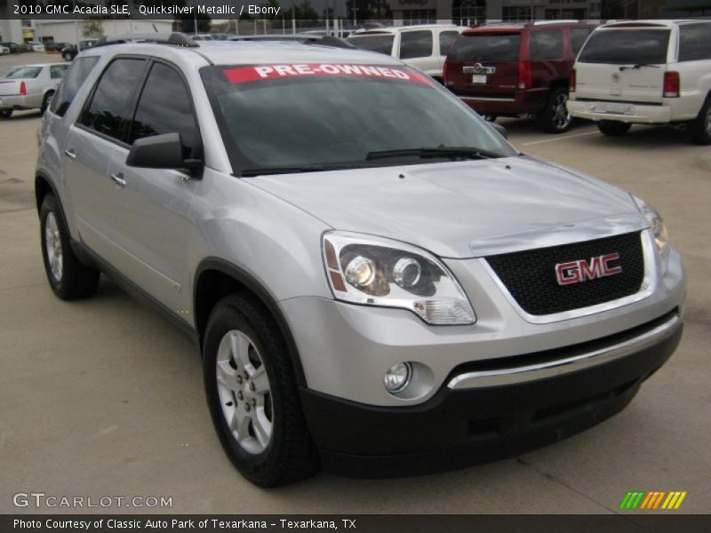 Quicksilver Metallic / Ebony 2010 GMC Acadia SLE