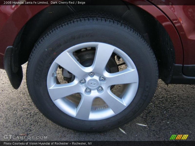 Dark Cherry Red / Beige 2008 Hyundai Santa Fe Limited