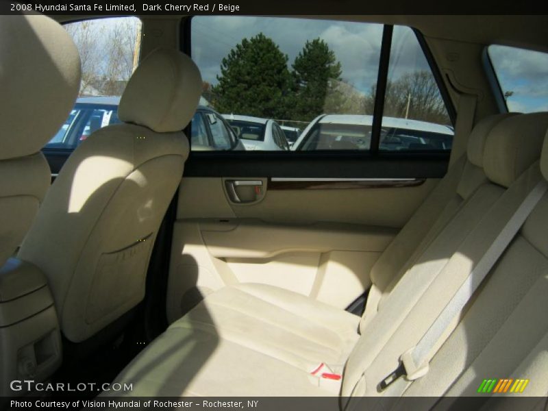 Dark Cherry Red / Beige 2008 Hyundai Santa Fe Limited