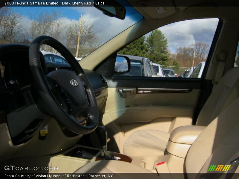 Dark Cherry Red / Beige 2008 Hyundai Santa Fe Limited