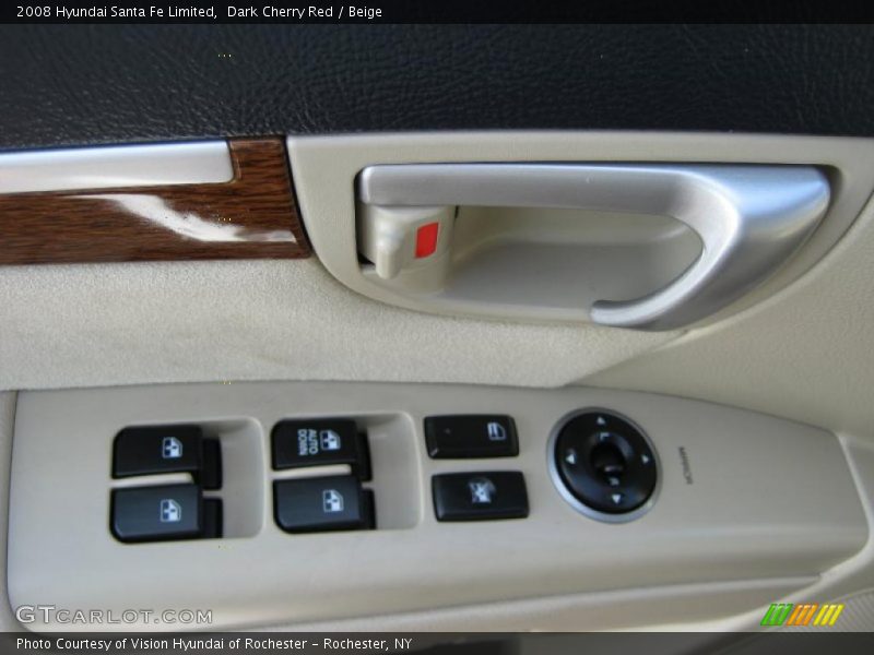 Dark Cherry Red / Beige 2008 Hyundai Santa Fe Limited