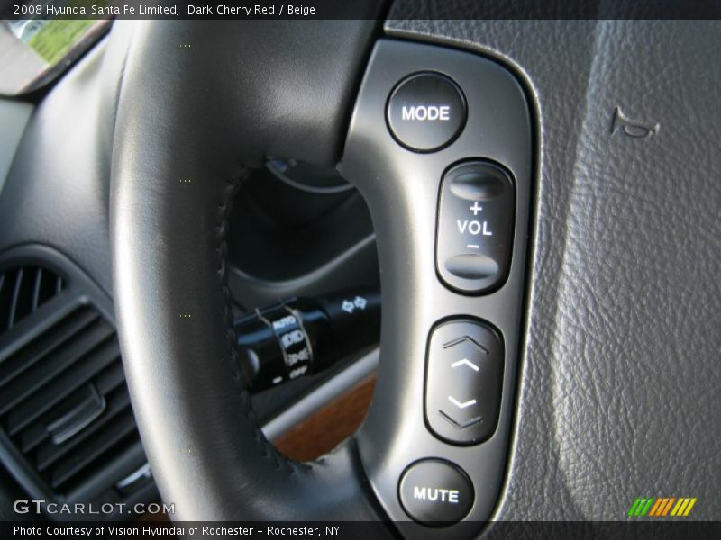 Dark Cherry Red / Beige 2008 Hyundai Santa Fe Limited