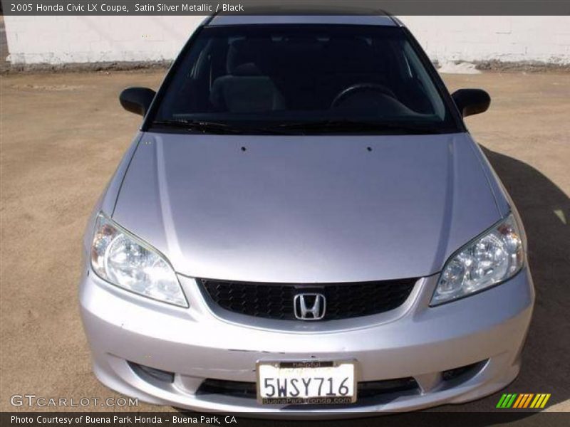 Satin Silver Metallic / Black 2005 Honda Civic LX Coupe