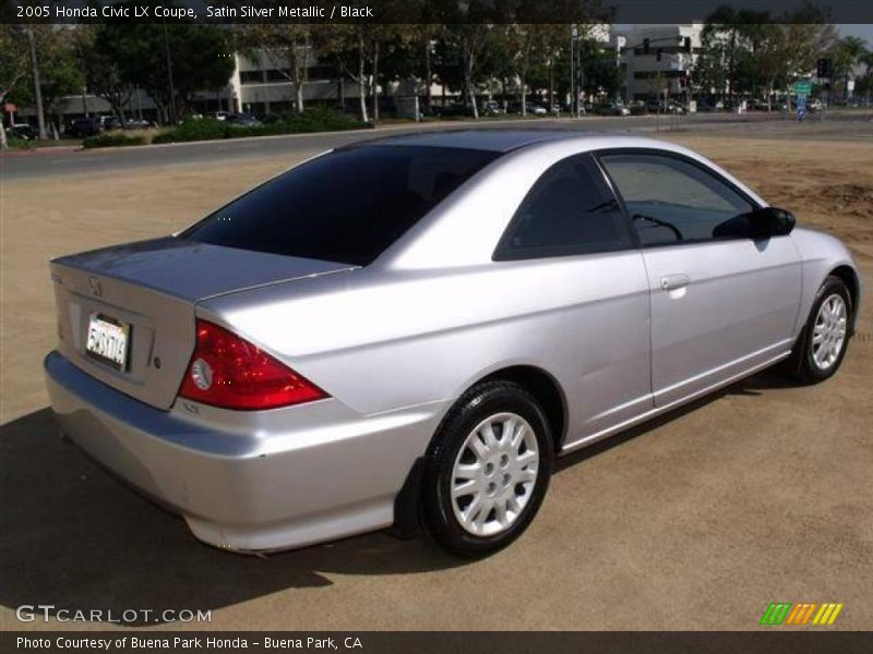 Satin Silver Metallic / Black 2005 Honda Civic LX Coupe