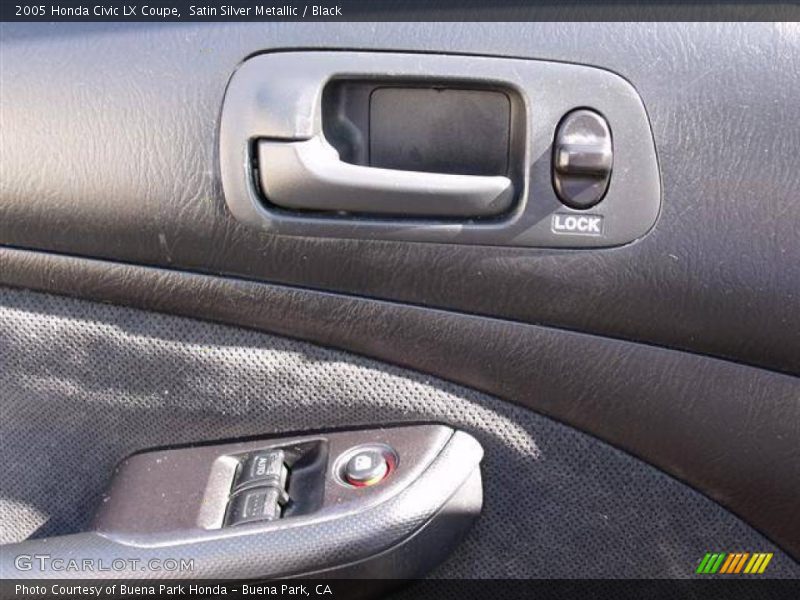 Satin Silver Metallic / Black 2005 Honda Civic LX Coupe