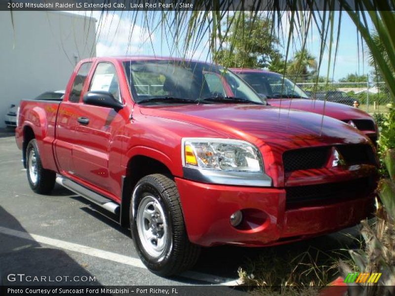 Lava Red Pearl / Slate 2008 Mitsubishi Raider LS Extended Cab