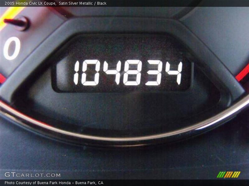 Satin Silver Metallic / Black 2005 Honda Civic LX Coupe