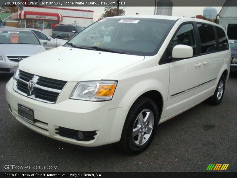 Stone White / Dark Slate/Light Shale 2008 Dodge Grand Caravan SXT
