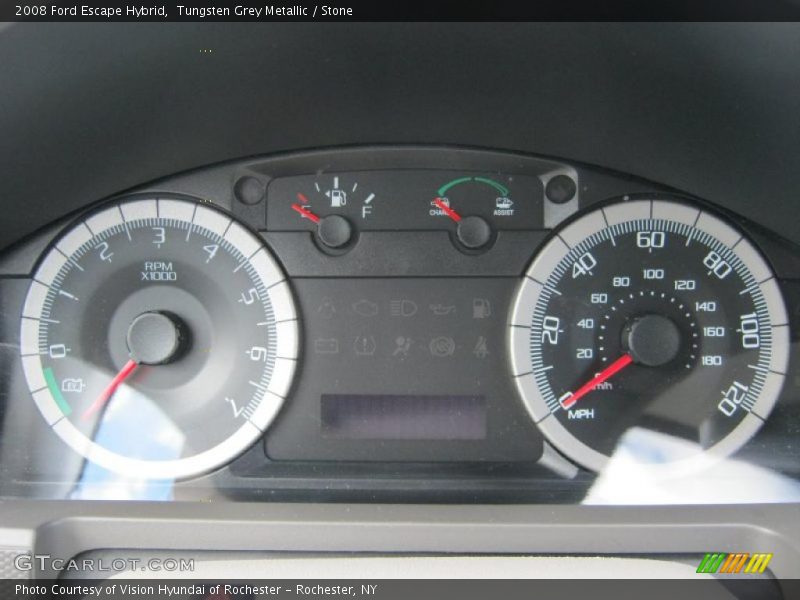 Tungsten Grey Metallic / Stone 2008 Ford Escape Hybrid
