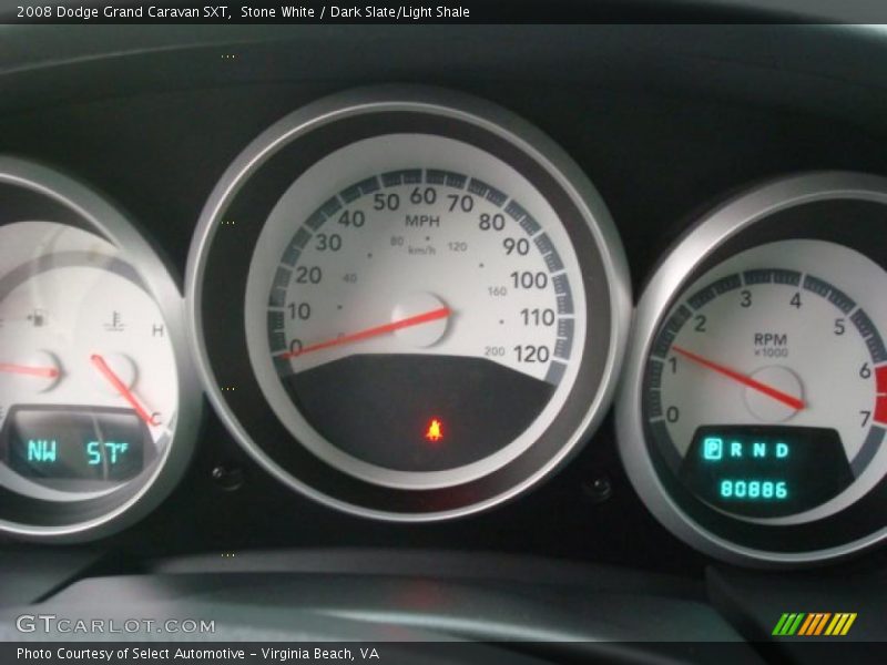 Stone White / Dark Slate/Light Shale 2008 Dodge Grand Caravan SXT
