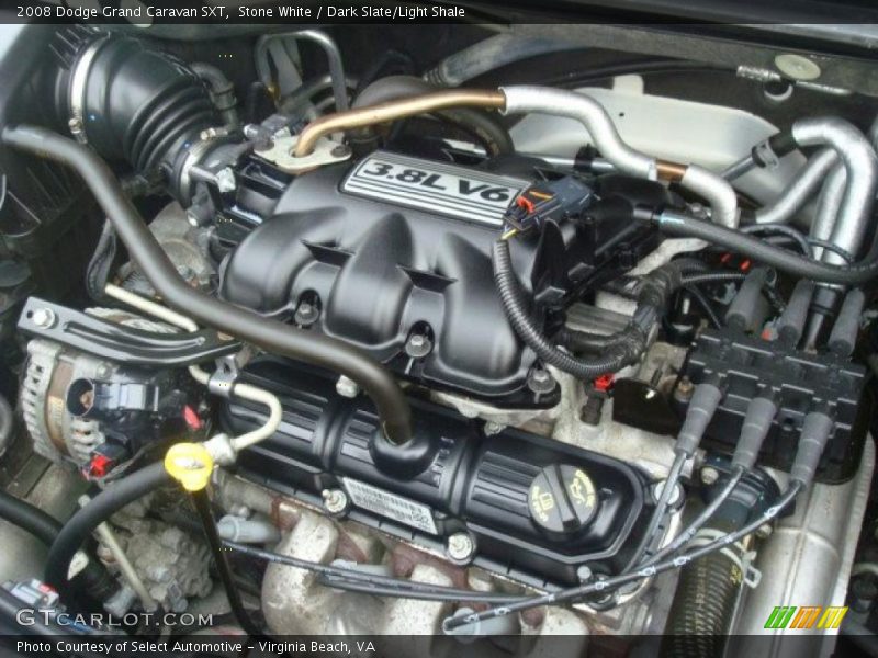 Stone White / Dark Slate/Light Shale 2008 Dodge Grand Caravan SXT