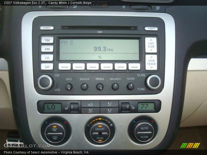 Candy White / Cornsilk Beige 2007 Volkswagen Eos 2.0T