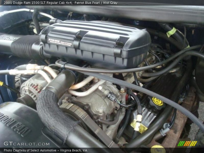 Patriot Blue Pearl / Mist Gray 2001 Dodge Ram 1500 SLT Regular Cab 4x4