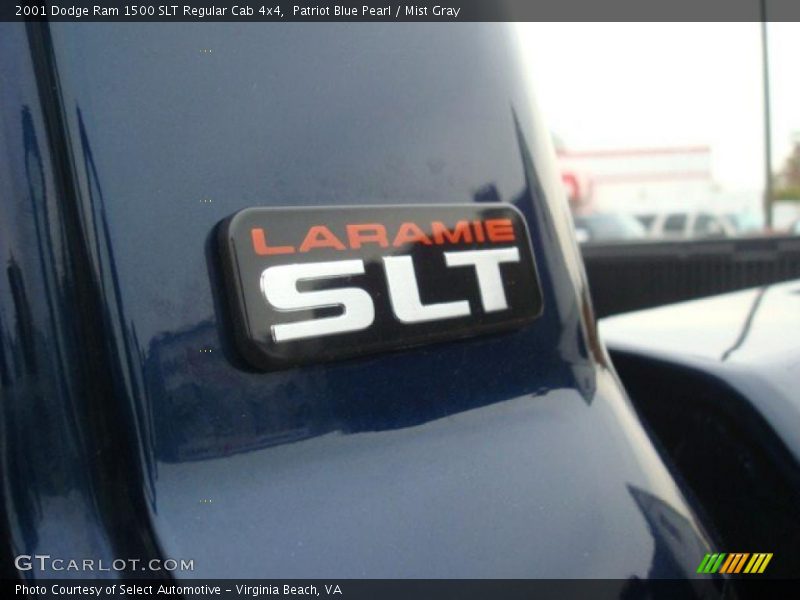 Patriot Blue Pearl / Mist Gray 2001 Dodge Ram 1500 SLT Regular Cab 4x4